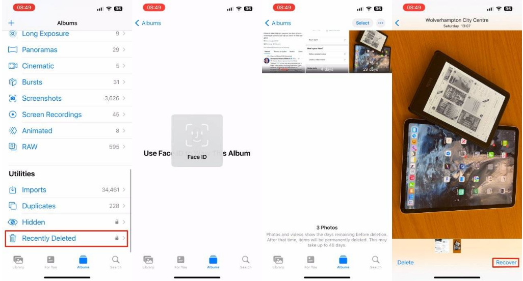 伊春苹果14维修分享 iPhone14 上恢复已删除的照片 