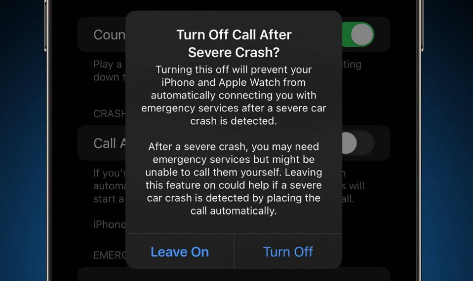 伊春苹果14维修分享 iPhone 14 和 Apple Watch 上关闭崩溃检测 